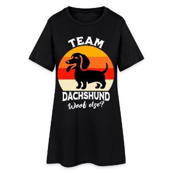 Équipe teckel - Robe T-shirt Femme - noir - Devant
