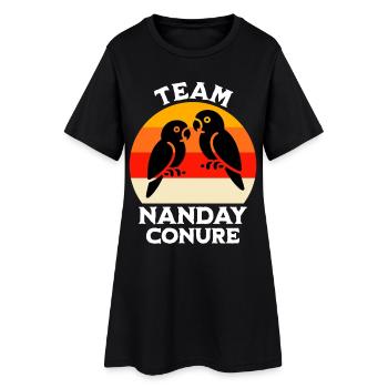 Team Nandays Parakeet - Women’s T-Shirt Dress - black - Front
