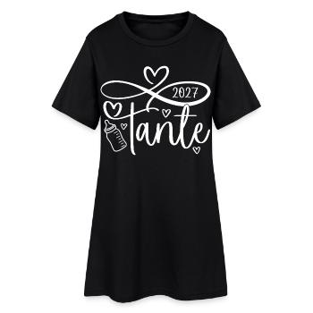 Tante 2027 - Frauen T-Shirt-Kleid - Schwarz - Vorne