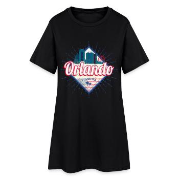 Orlando, Floride aux États-Unis, États-Unis Design - Robe T-shirt Femme - noir - Devant