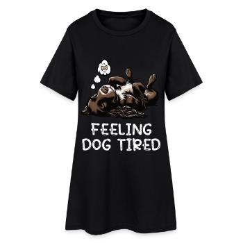 Feeling Dog Tired Münsterländer Münsterländerhund - Frauen T-Shirt-Kleid - Schwarz - Vorne