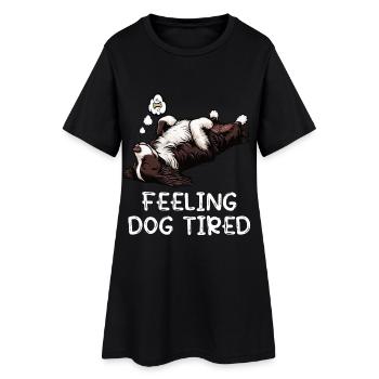 Feeling Dog Tired Münsterländer Münsterländerhund - Frauen T-Shirt-Kleid - Schwarz - Vorne