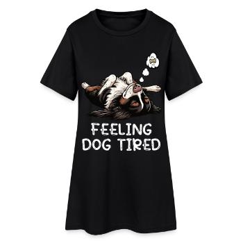 Feeling Dog Tired Münsterländer Münsterländerhund - Frauen T-Shirt-Kleid - Schwarz - Vorne