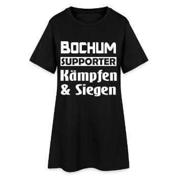 Bochum Supporter: Kämpfen & Siegen - Frauen T-Shirt-Kleid - Schwarz - Vorne