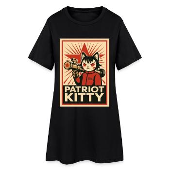 Patriot Kitty Rocket Art - Women’s T-Shirt Dress - black - Front