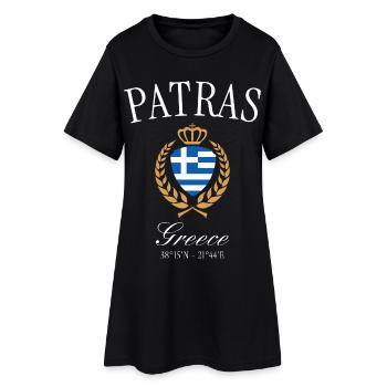 Couronne des armoiries de Patras en Grèce – Souvenir de voyage - Robe T-shirt Femme - noir - Devant