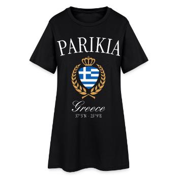 Couronne des armoiries de Parikia Grèce – Souvenir de voyage - Robe T-shirt Femme - noir - Devant
