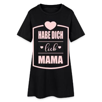 Muttertag Mama Liebe - Frauen T-Shirt-Kleid - Schwarz - Vorne
