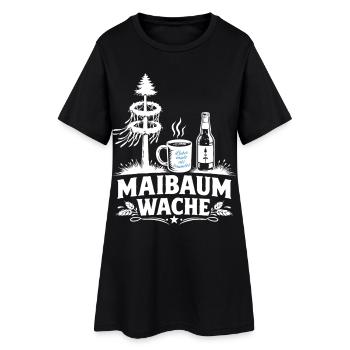 Maibaum Wache Security Team Shirt - Frauen T-Shirt-Kleid - Schwarz - Vorne