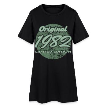 44e anniversaire 1982 cadeau pour hommes et femmes - Robe T-shirt Femme - noir - Devant