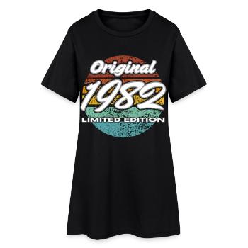 44e anniversaire 1982 cadeau pour hommes et femmes - Robe T-shirt Femme - noir - Devant