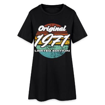 55e anniversaire 1971 cadeau pour hommes et femmes - Robe T-shirt Femme - noir - Devant