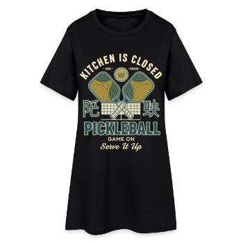 Pickleball Kitchen est fermé sur Serve It Up - Robe T-shirt Femme - noir - Devant