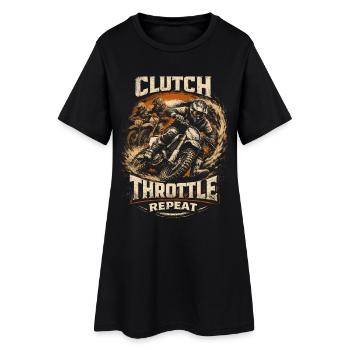 Accélérateur à embrayage motocross motocross - Robe T-shirt Femme - noir - Devant