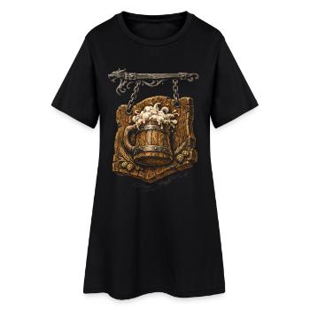 Festival Médiéval Taverne du Marché Médiéval - Robe T-shirt Femme - noir - Devant