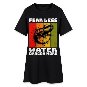 Dragon d’eau chinois - Robe T-shirt Femme - noir - Devant