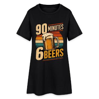 90 minutes 6 bières - Robe T-shirt Femme - noir - Devant
