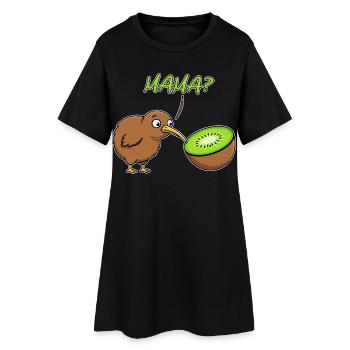 Maman Kiwi Oiseau Drôle Fruit Kiwi Nouvelle-Zélande Blague - Robe T-shirt Femme - noir - Devant