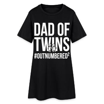 Papa Zwillinge Papa Papa Zwillinge Père des jumeaux - Robe T-shirt Femme - noir - Devant