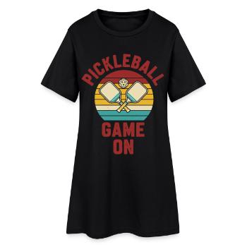 Pickleball Game On Funny Player Pickle Ball Lovers - Women’s T-Shirt Dress - black - Front
