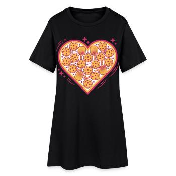 Les joueurs drôles de pickleball adorent les raquettes de pickleball - Robe T-shirt Femme - noir - Devant