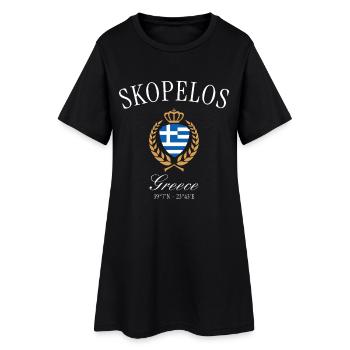 Armoiries de la couronne de Skopelos Grèce Souvenir de voyage - Robe T-shirt Femme - noir - Devant