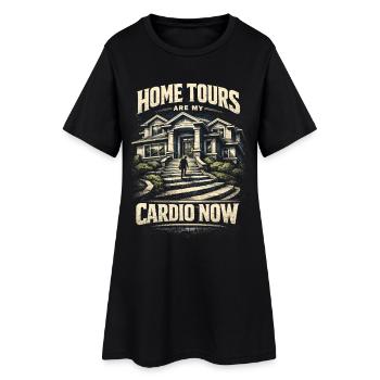 Agent immobilier Les visites de maisons d’agent immobilier sont mon cérébralité - Robe T-shirt Femme - noir - Devant