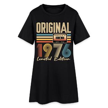 50. Geburtstag, 50 Jahre, Original 1976 - Frauen T-Shirt-Kleid - Schwarz - Vorne