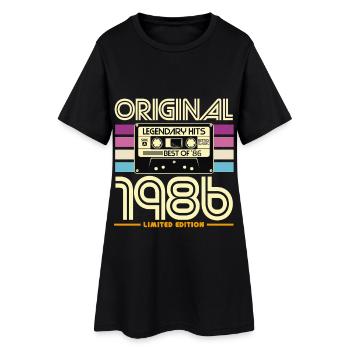 Original 1986 Cassette Retro Limited - Robe T-shirt Femme - noir - Devant
