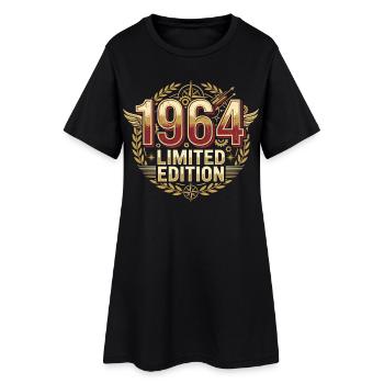 1964 Geburtstag Vintage Limited Edition - Frauen T-Shirt-Kleid - Schwarz - Vorne