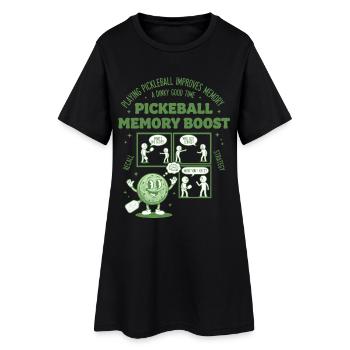 Pickleball Memory Boost Funny Player Love - Women’s T-Shirt Dress - black - Front