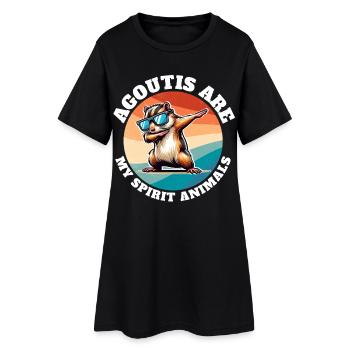 Drôles dictons d’Aguti - Robe T-shirt Femme - noir - Devant