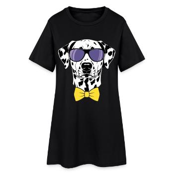 Nœud papillon pour chien dalmatien - Robe T-shirt Femme - noir - Devant