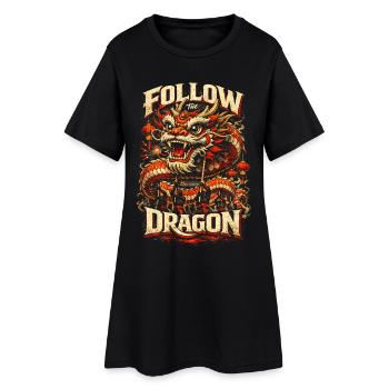 Danse du Dragon Drachentanz - Robe T-shirt Femme - noir - Devant