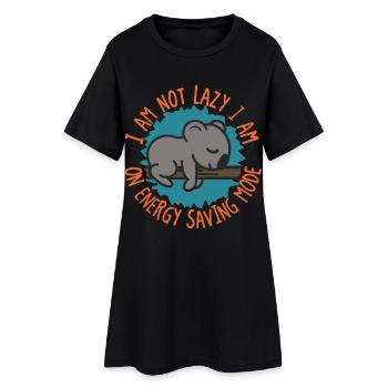 Ich bin kein fauler Koala-Energiesparmodus - Frauen T-Shirt-Kleid - Schwarz - Vorne