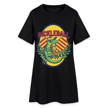 Pickleball Funny Player Ace Pickle Ball Paddles - Frauen T-Shirt-Kleid - Schwarz - Vorne