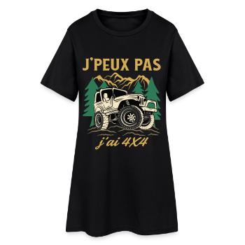 J’Peux Pas J’ai 4x4 Humour Off Road Tout Terrain - Robe T-shirt Femme - noir - Devant
