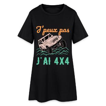 J’Peux Pas J’ai 4x4 Humour Off Road Tout Terrain - Robe T-shirt Femme - noir - Devant