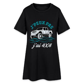 J’Peux Pas J’ai 4x4 Humour Off Road Tout Terrain - Robe T-shirt Femme - noir - Devant