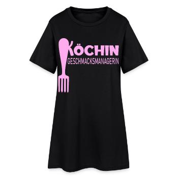 Geschmacksmanagerin Mama Köchin - Frauen T-Shirt-Kleid - Schwarz - Vorne