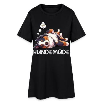 Hundemüde Appenzeller Sennenhund Sennenhunde  - Frauen T-Shirt-Kleid - Schwarz - Vorne