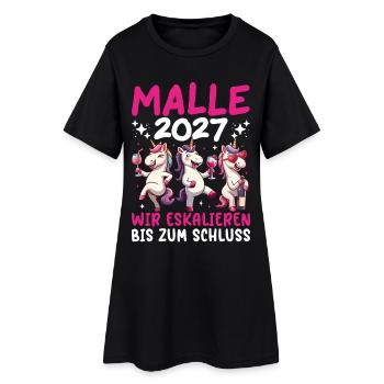 Malle 2027 Nous montons jusqu’à la fin de la licorne - Robe T-shirt Femme - noir - Devant