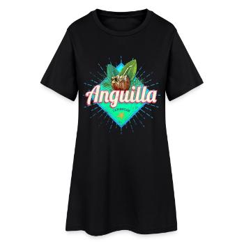 Souvenir d’Anguilla dans les Caraïbes Vintage Island - Robe T-shirt Femme - noir - Devant