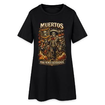 Dia De Los Muertos Pero Nunca Olvidados - Frauen T-Shirt-Kleid - Schwarz - Vorne
