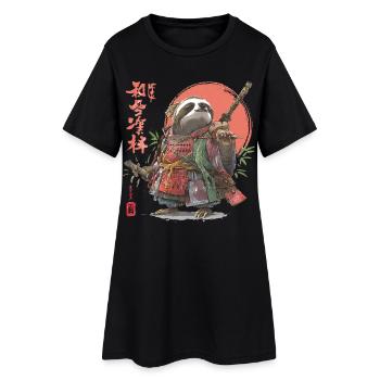 Sloth Samurai Warrior - Women’s T-Shirt Dress - black - Front