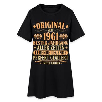 Original 1961 – 65. Geburtstag Legende Vintage - Frauen T-Shirt-Kleid - Schwarz - Vorne