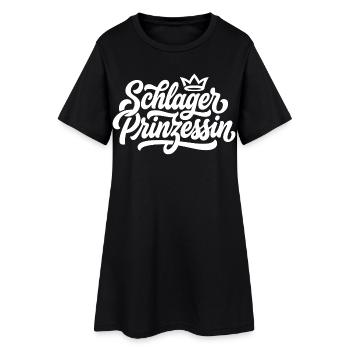 Schlager Prinzessin - Frauen T-Shirt-Kleid - Schwarz - Vorne