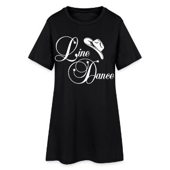 Cowboy de danse en ligne - Robe T-shirt Femme - noir - Devant