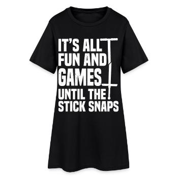Bâton de saut à bâton de pogo casse un bouncer à bâton de pogo - Robe T-shirt Femme - noir - Devant