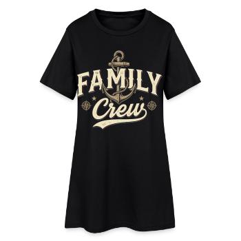 Famille Ancre Famille Vintage Famille - Robe T-shirt Femme - noir - Devant